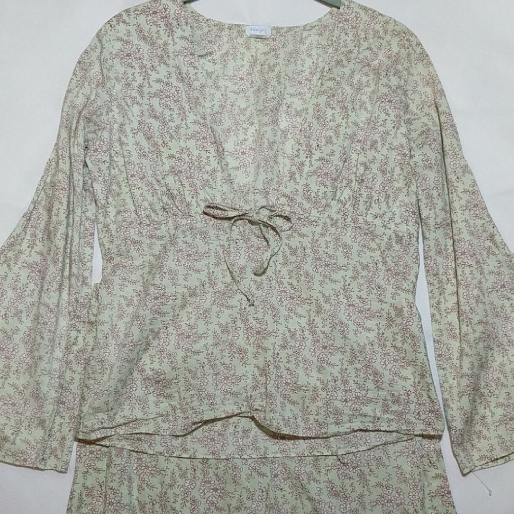 Eberjey Two-Piece Pajama Set. Top S Bottom M
